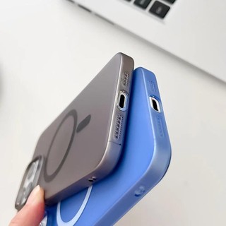 Dành Cho Ốp Điện Thoại Không Dây Cho IPhone 15 ProMax 15 14 Plus 13 12 Pro Max Mờ Trong Suốt Nhựa T16