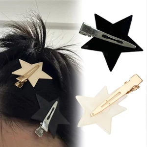 Yoo 5 Miếng Kẹp Tóc Liền Mạch Cho Trang Điểm Kiểu Tóc Phụ Kiện Y2K Acrylic Star Kẹp Tóc