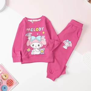 Bộ nỉ ấm mùa đông LITIBABY in hình Melody cho bé gái từ 11kg - 24kg