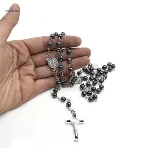 ✿ Vòng cổ Mặt Đá Đen Kỷ Niệm Thánh saint saint benedict