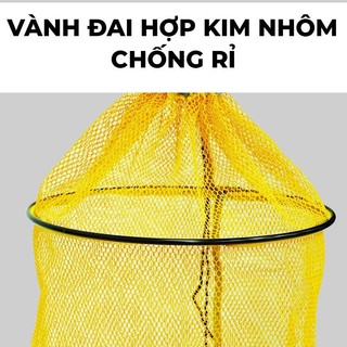 Rọng Đựng Cá CAO CẤP GUF Vàng Kim R02 phủ cao su non ,chân cấm rọng chắc chắn