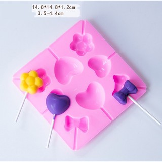 Khuôn Kẹo Mút Lollipop, Khuôn Silicon Làm Kẹo Mút Hình Thú Love/Thú/Hoa Quả/ Cây Thông Giáng Sinh Dễ Thương Cho Bé