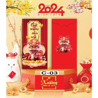 100 BAO LÌ XÌ ĐỦ MẪU - Bộ Rồng May Mắn 2024 bao lì xì tết (01-10)