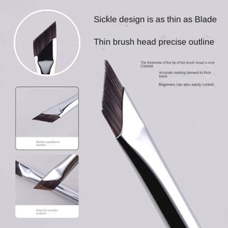 Bàn chải kẻ mắt EBINLANDS Blade, Bàn chải lông mày nâng cấp phẳng, Bàn chải chi tiết Góc mịn Bàn chải trang điểm chuyên nghiệp siêu mỏng Công cụ trang điểm