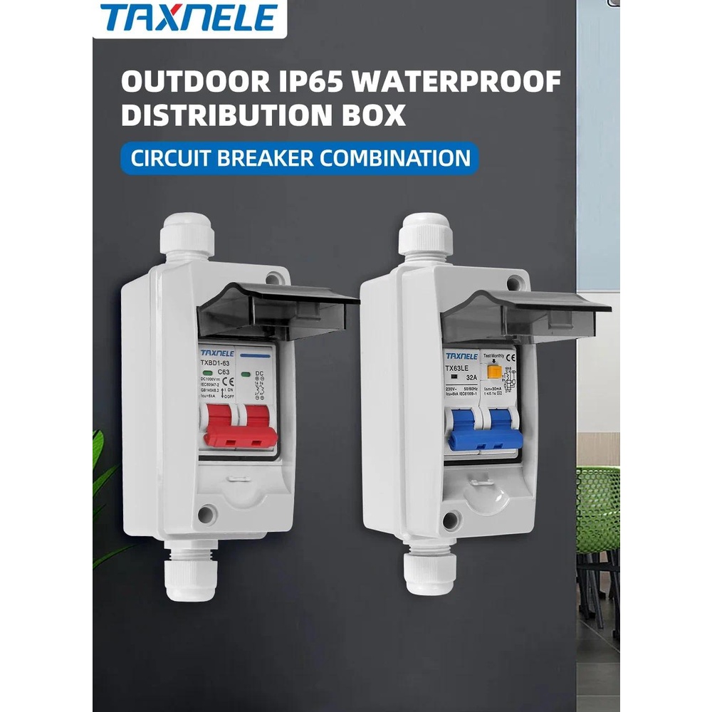 Hộp phân phối điện chống nước IP65 HT-2p Bộ ngắt mạch năng lượng mặt ...