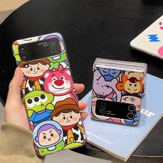 Bao Da Điện Thoại Họa Tiết Người Ngoài Hành Tinh Cho samsung galaxy z flip 5 z flip 4 z flip 3 zflip3 zflip4 zflip5 Ốp