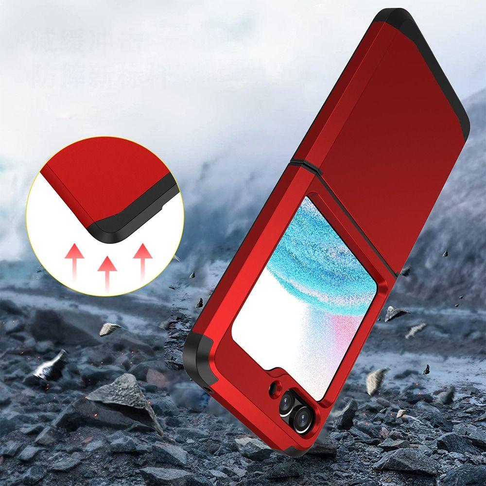 HOBBYIN 1 Cái Cho Z Flip 3 / 4 / 5, Bản Lề Armor Vỏ Điện Thoại, PC TPU Full Cover Bảo Vệ Điện Thoại Di Động Bảo Vệ Cho Điện Thoại Galaxy