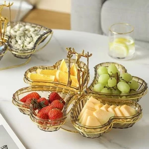 Khay mứt Bánh Kẹo Bằng Nhựa Khung kim loại Nghệ Thuật Cho Phòng Khách/Quán Cà Phê Cao Cấp