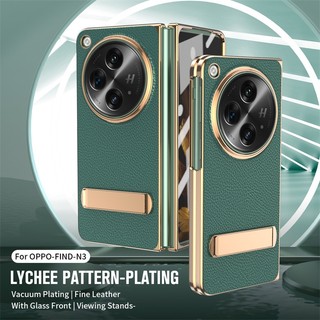 Bao Da Điện Thoại Nắp Lật Mạ Điện Có Giá Đỡ Cho oppo find n3 Ốp