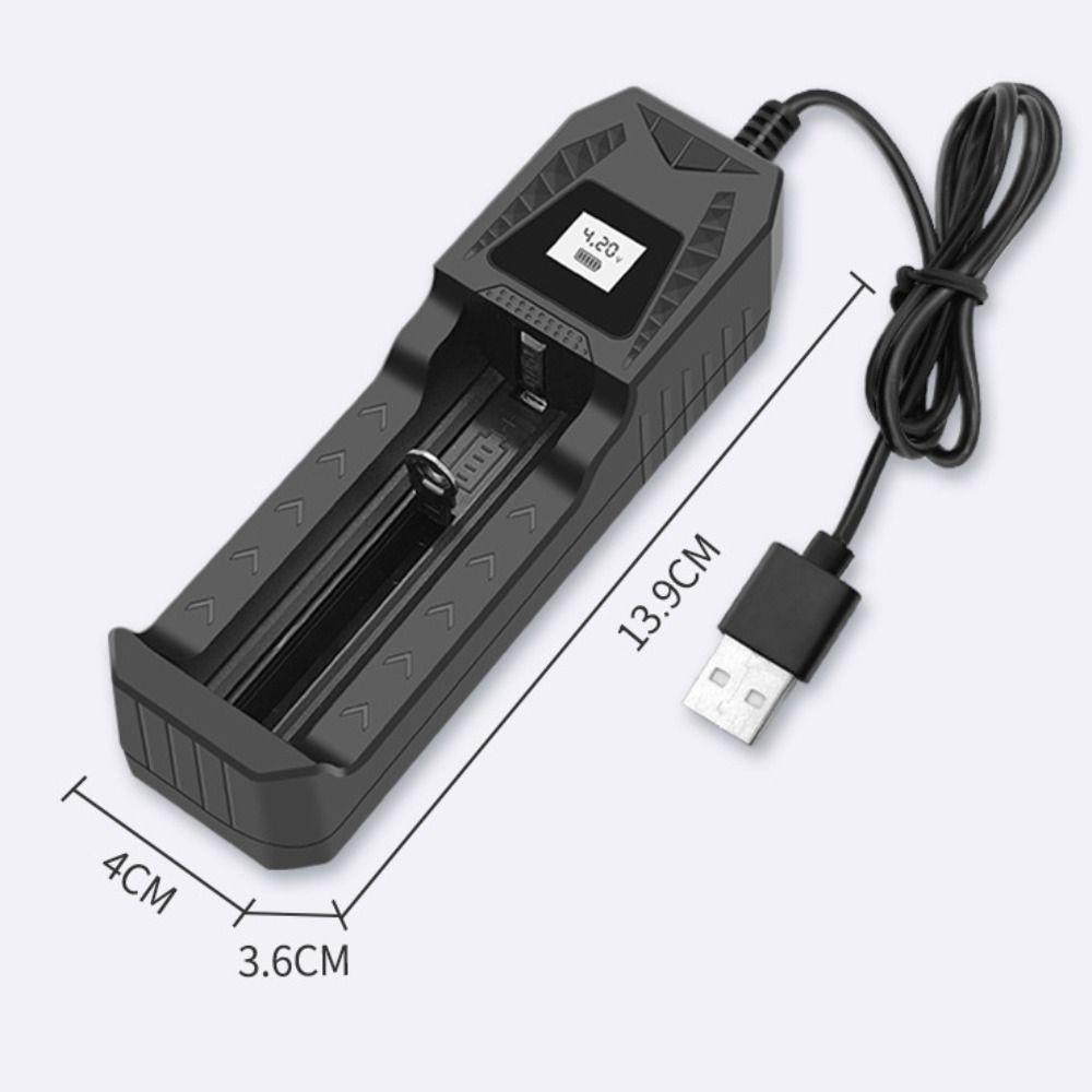 Bộ sạc pin Lithium USB 18650 LCD 1/2 khe, đế sạc nhanh đa năng