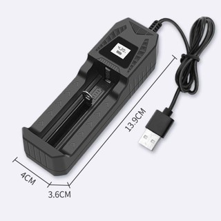 Bộ sạc pin Lithium USB 1/2 khe 18650, đế sạc nhanh đa năng LCD thông minh