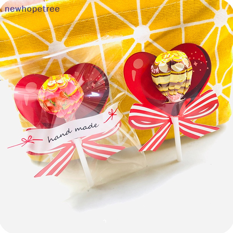Set 50 Thẻ Kẹo Mút Trái Tim Xinh Xắn