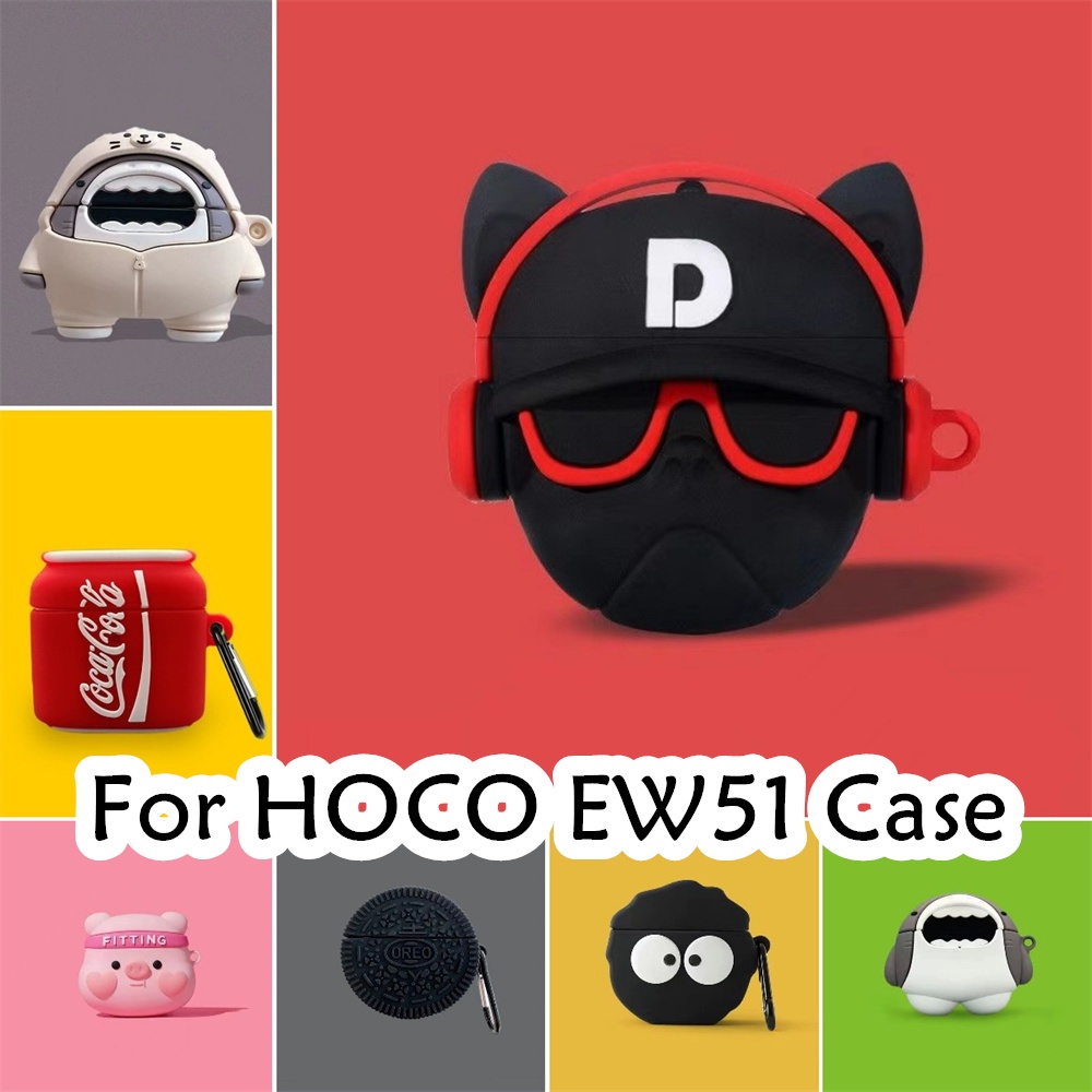 [Ngôi sao tương lai] Dành cho Vỏ HOCO EW51 Dòng phim hoạt hình chống rơi Black Dragon Vỏ tai nghe silicon mềm