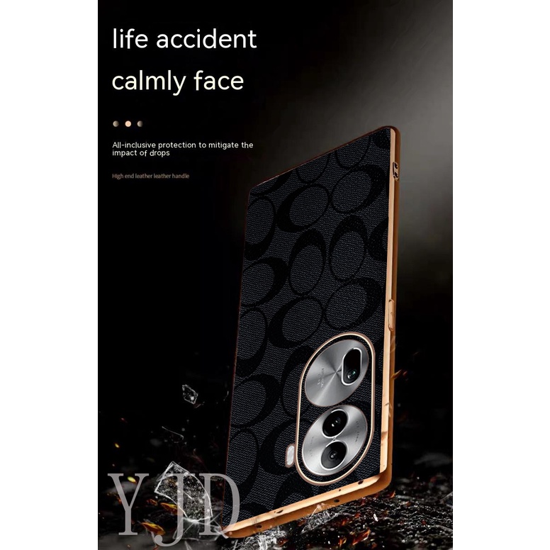 Ốp Lưng TPU PhốI Da ChốNg SốC Cho OPPO Reno11 Pro