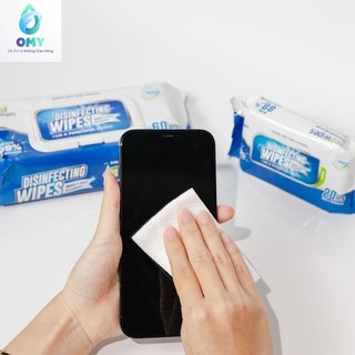 Combo 03 lốc 60 cái khăn ướt diệt khuẩn cao cấp Disinfecting Wipes gói 1 tờ diệt 99,9% vi khuẩn