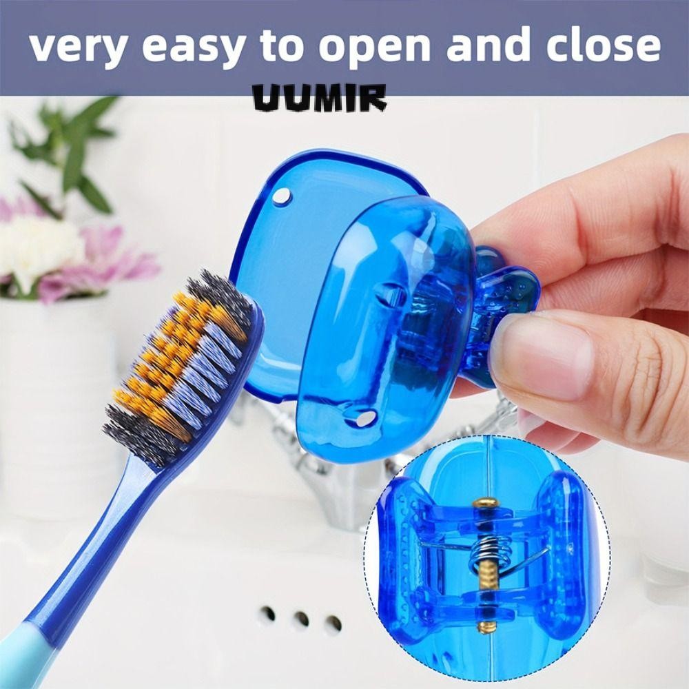 Mũ bảo vệ bàn chải đánh răng UUMIR, Đầu bàn chải đánh răng Kẹp lưu trữ bàn chải đánh răng du lịch di động, Vỏ Hộp bằng nhựa trong suốt