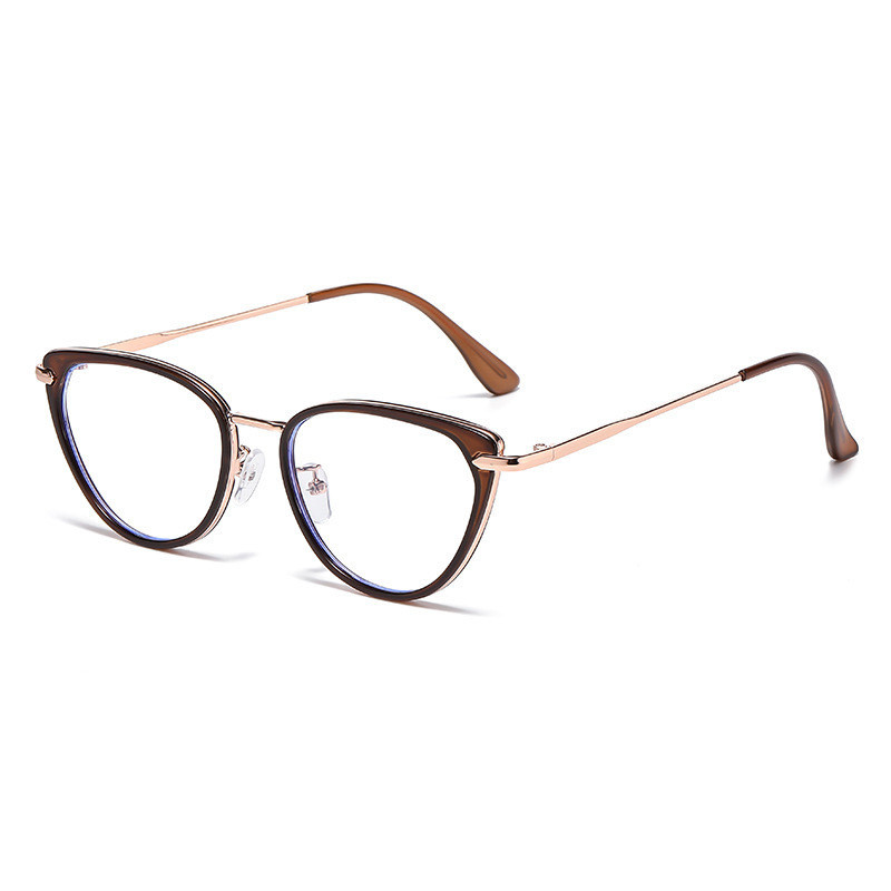 Chặn ánh sáng xanh Ống kính có thể thay thế Kính máy tính Khung kim loại nửa Unisex Chống bức xạ | BigBuy360 - bigbuy360.vn