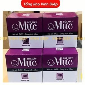 Combo 6 lọ Mực lọ Hồng Hà màu tím dành cho bút máy dung tích 60ml
