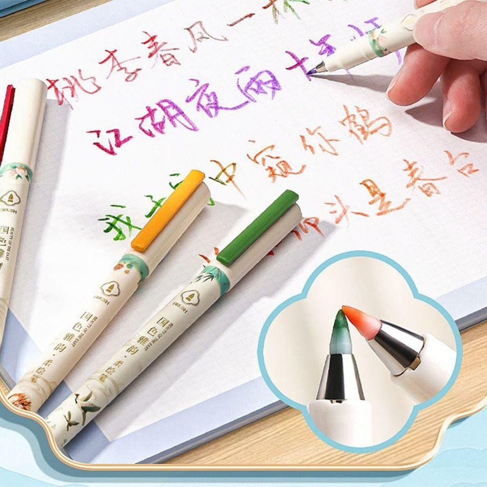 Bút Thư Pháp AWNGD, Đầu Mềm 24 Màu Bút Tranh Mềm, Đa Năng Nước Sắc Tố Mực Màu Nước Bút Trường Văn Phòng