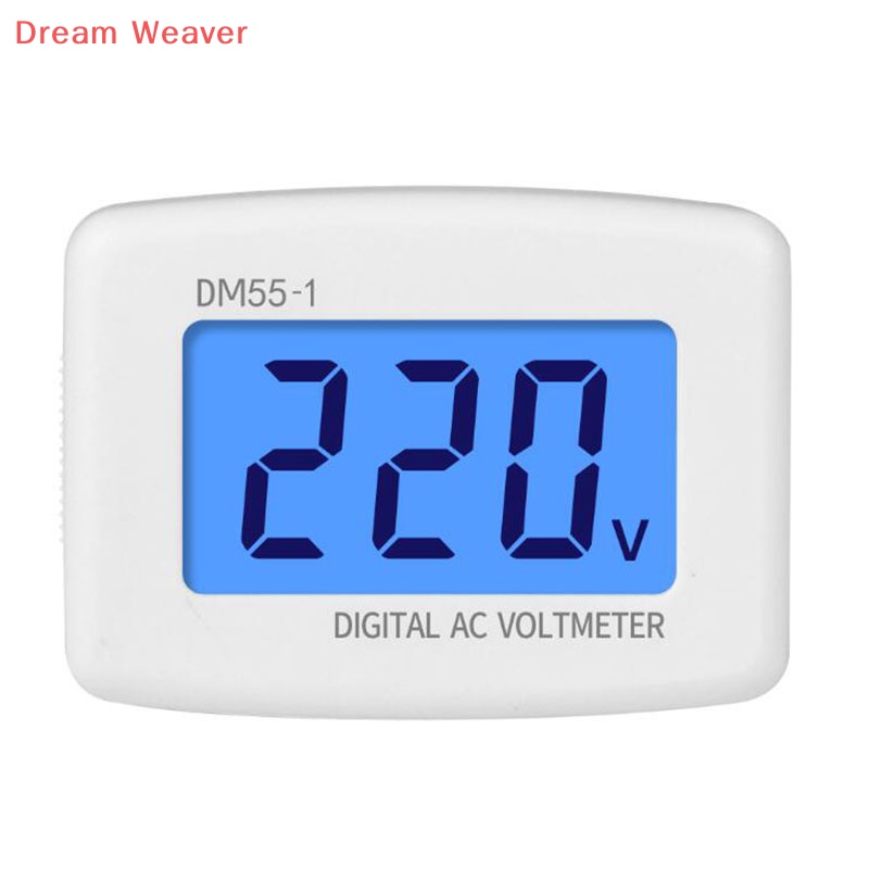 [Dream] Vôn kế kỹ thuật số AC 80-300V Phích cắm EU US DM55-1 Ổ cắm kiểm tra điện áp Màn hình LCD mới
