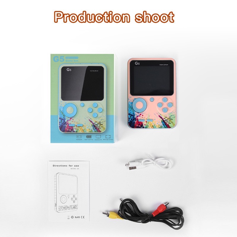 Máy Chơi Game Cầm Tay G5 500 Trò Chơi, Có Thể Sạc Lại, Kèm Tay Cầm Chơi  Game 2 Người | Shopee Việt Nam
