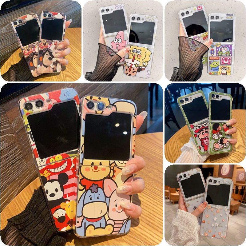 Ốp Điện Thoại pc Cứng Mỏng Chống Sốc Họa Tiết Hoạt Hình Cho samsung galaxy z flip 5 z flip 4 3 flip5
