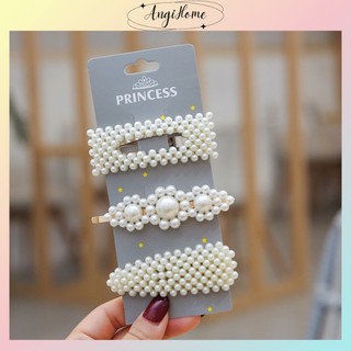 Kẹp tóc mái ngọc trai cặp bấm mái nữ đẹp vintage Hàn Quốc cute dễ thương xinh xắn hottrend