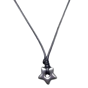 SA Gothic Ngôi Sao Rỗng Mặt Dây Chuyền Vòng Cổ Da Vintage Dây Trang Sức Thời Trang Cho Nữ Pentagram Charm Chokers