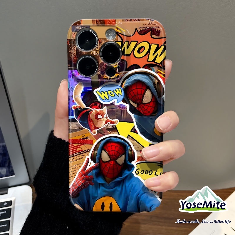 ốp OPPO Ốp Điện Thoại tpu Mềm Chống Sốc Hình Người Nhện Cho oppo a17 a57 a77 4g a96 a16 a16s a74 a55 a54 4g 5g a33 2020 a52 a72 a92 a15s a15s a31 a12e a3s a9 a5 Trường hợp điện thoại Marvel Spider-Man