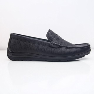 Giày da bò nam dáng lười Fttleather cao cấp vân hạt - Mã F268740 Leather Loafer Shoes Nhung Hoa