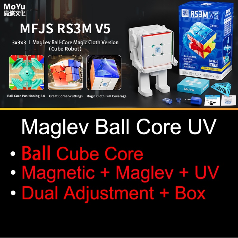 NEW!!! MoYu RS3M V5 3x3 Magnetic Cube Professional Magnetic MagLev Ball ...