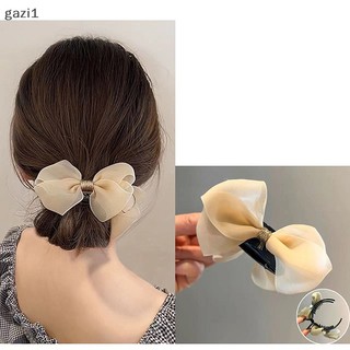 [gazi1] Vuốt Tóc Nơ Lớn Kẹp Vuốt Kẹp Tóc Nơ Chắc Chắn Kẹp Tóc Barrettes Cho Đuôi Ngựa Nữ Phụ Kiện Tóc Boutique