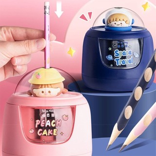 Máy mài bút chì điện ZENIHCO, tự động nhập chì, chống dính chì, thiết kế phi hành gia/gấu trúc