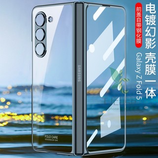 Bao Da Điện Thoại pc Cứng Trong Suốt Mạ Điện Cho samsung galaxy z fold 5 z fold 4 Ốp