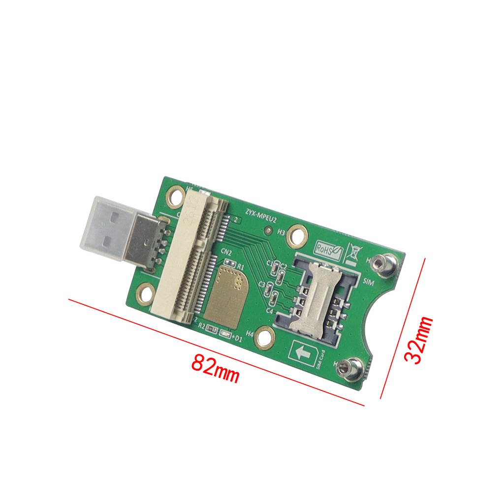 Thẻ Chuyển Đổi Pcie wwan Sang usb 2.0 Kèm Khe Thẻ sim Cho wwan / lte module 3g / 4g huawei em730 / samsung zte