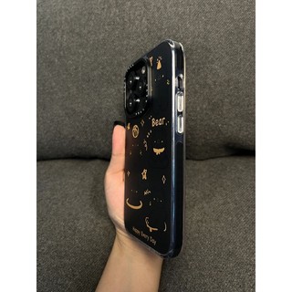 Đen Ốp Điện Thoại Mềm Chống Sốc Hình Gấu Cho iphone 15 qyjs 13 / 12pro xr / xs 11 14 / 11 14promax 11promax 12promax 13promax 15promax