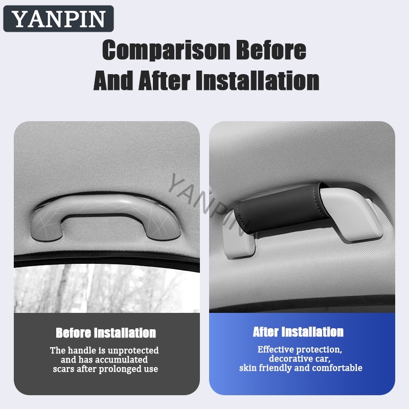 1 Vỏ Da Bọc Tay Cầm Xe Hơi napa