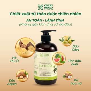 Dầu Gội Hà Thủ Ô 2in1 Cỏ Cây Hoa Lá ,Giúp Kích Thích Sắc Tố Mầm Tóc 300ml