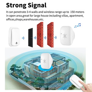 Chuông cửa không dây Không cần pin Chuông cửa chống nước