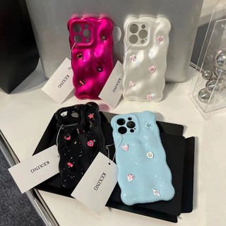 Sang Trọng Ốp Điện Thoại Mềm Chống Sốc In Hình Trái Tim Cho Iphone 15 14 13 12 11 pro max