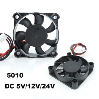 Dc Quạt Tản Nhiệt cpu 5010 5v 12v 24v 5cm 50mm Cho Máy In 3d 2pin 50 X 50 X 10Mm f3vn