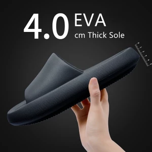 Dép Xỏ Ngón eva Đế Dày 4.0cm Mềm Mại Chống Trượt Cỡ Lớn 36-49 Thời Trang Mùa Hè Cho Nam Và Nữ