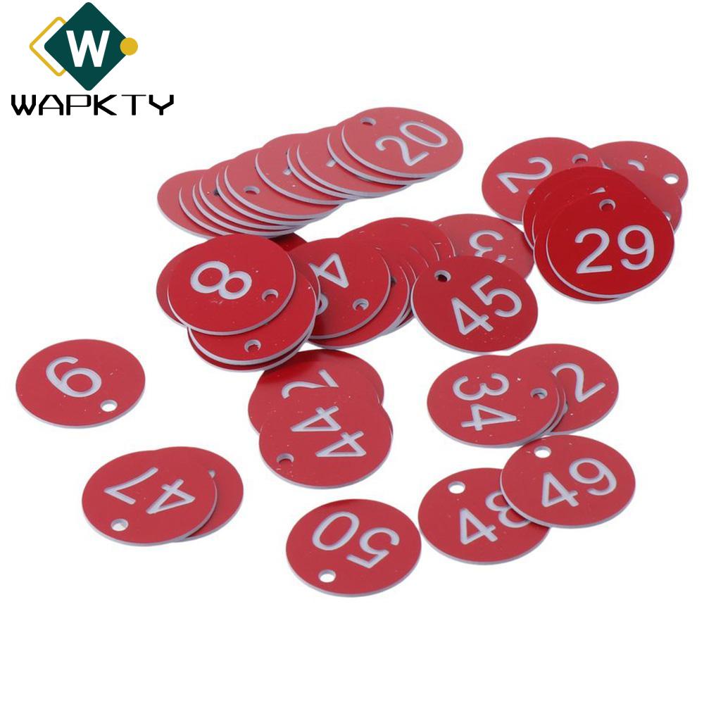 WAPKTY Bộ 50 Thẻ Số Bằng Nhựa Mỏng Nhẹ Siêu Bền Tiện Dụng Cho Nhà Hàng