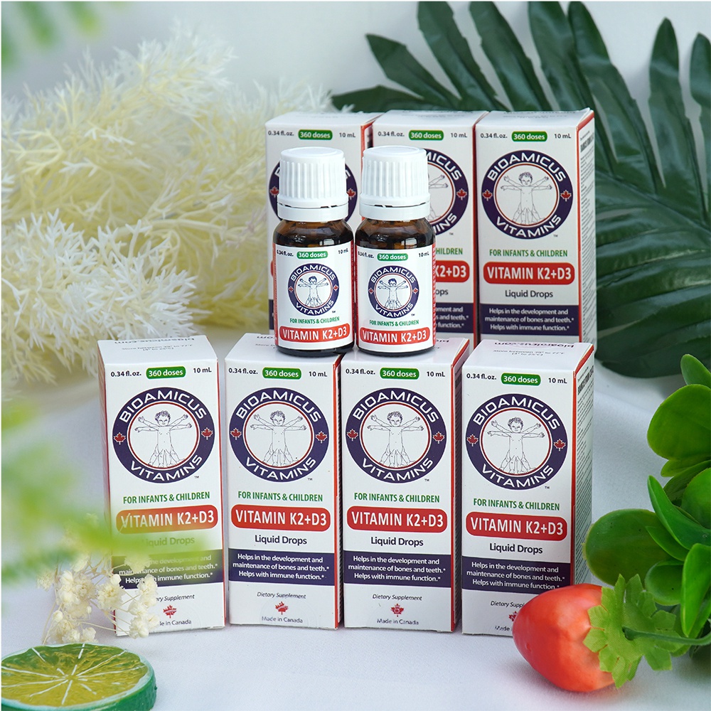 Vitamin D3K2-MK7 BioAmicus Dạng Giọt Cho Trẻ Sơ Sinh 10ml - concung