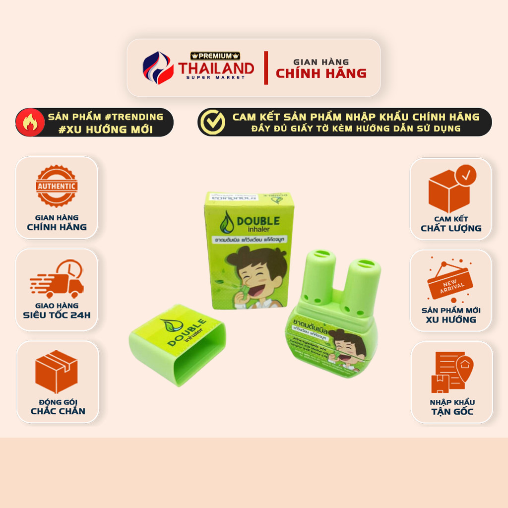 Ống Hít Thảo Dược Thông Mũi 2 Đầu Double Inhaler Dumble Inhaler Thái ...