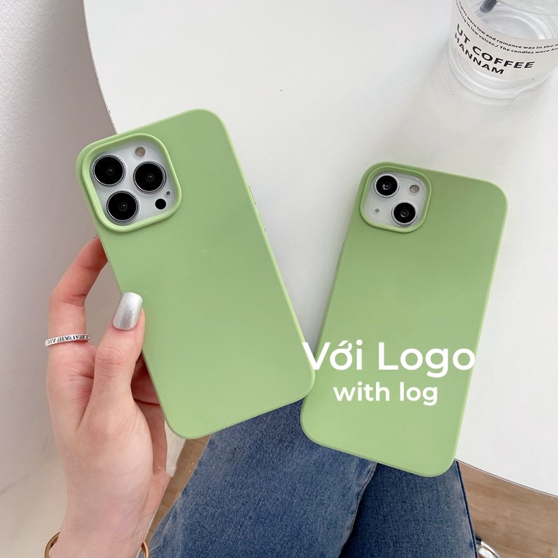 Ốp điện thoại silicon đầy đủ Matcha / Xanh lá cây cho iPhone 17 / 16 / 15 / 14 / 13 / 12 / 11 / Air / Pro Max Xs Max Xr 7P 8Plus mini Plus 7 8 6SP 6S