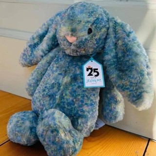 Jellycat 25th Anniversary < Bashful Luxe Bunny Azure} Plush Toy