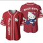 SY3 Hello Kitty Sanrio jersey đồng phục bóng chày mùa hè dáng rộng thoáng khí Áo thun YS3