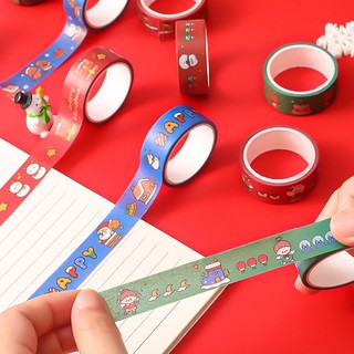 Cuộn Băng Keo Giấy Họa Tiết Hoạt Hình Trang Trí Giáng Sinh diy