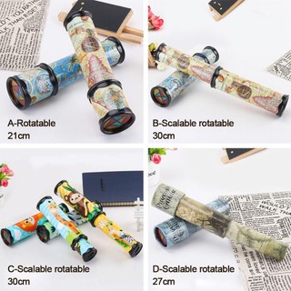 Kính vạn hoa xoay RISEDOT, Kính vạn hoa thay đổi bằng nhựa ma thuật bằng giấy, 21 / 30 / 27cm Đồ chơi thế giới màu lạ mắt có thể điều chỉnh có thể mở rộng